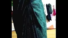 Play Gaurisissy the sexy sissy in black saree showing off her big boobs and enjoying bdsm solo sex